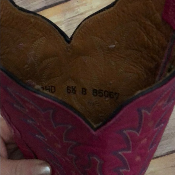 Pink ostrich Lucchese boots - Picture 3 of 7